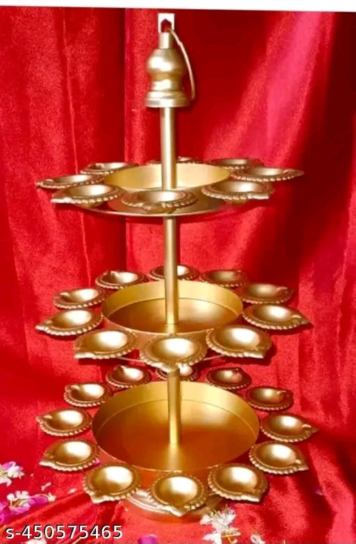 Handcrafted Metal Urli Bowl with 3 layer | Antique Finish Decorative Urli for Diwali Lighting & Home Décor | Traditional